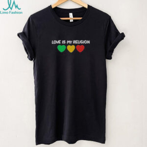 Top Ziggy Marley Love Is My Religion Heart T Shirt Recovered