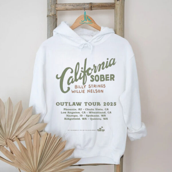 2025 billy strings California sober outlaw tour shirt