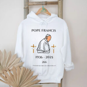 Pope Francis 1936 2025 God never tires of forgiving us shirt
