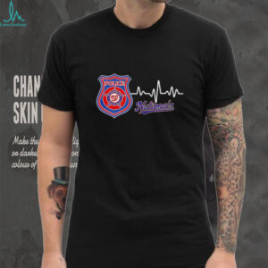 Police heart rate Washington Nationals shirt