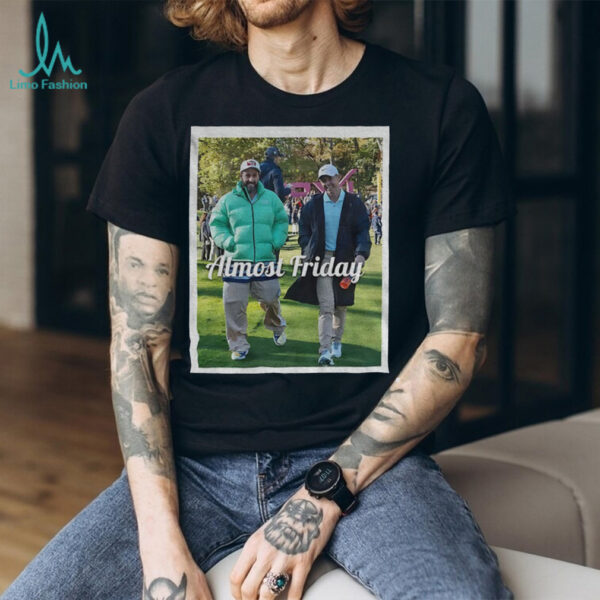 Adam Sandler and Rory McIlroy golf Almost Friday shirt