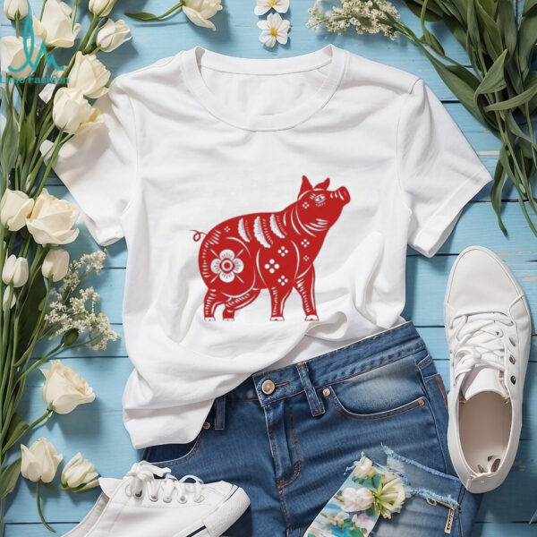 Chinese zodiac new year pig animal art shirt