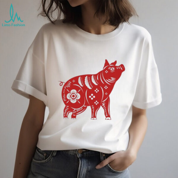 Chinese zodiac new year pig animal art shirt