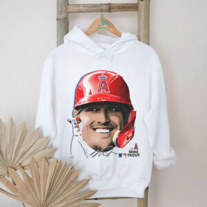 Mike Trout Los Angeles Angels baseball big face signature shirt