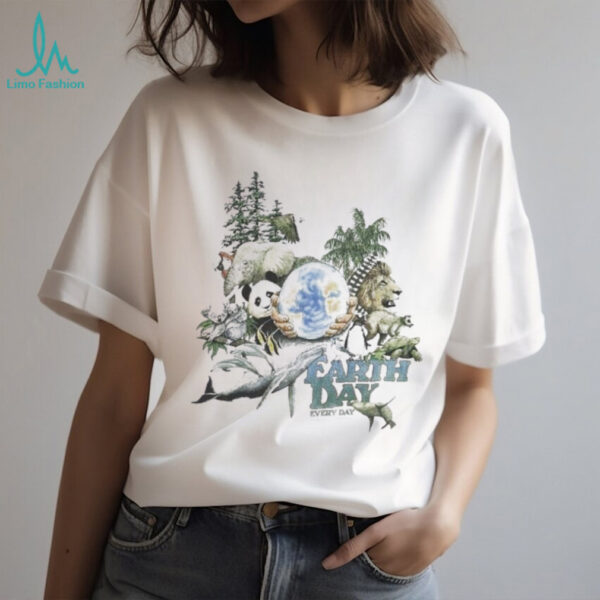Earth day wildlife federation panda lion nature animal shirt