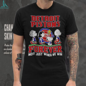 Snoopy and Peanuts x Detroit Pistons forever not just when we win shirt