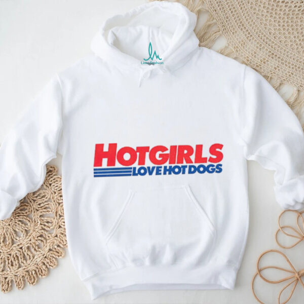 Hot Girls Love Hot Dogs Costco parody logo shirt