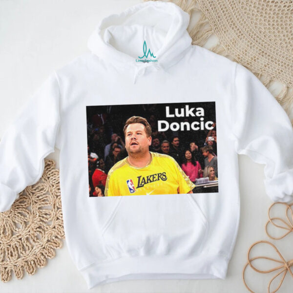 James Corden Luka Doncic LA Lakers shirt