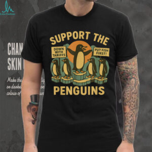 Resist Penguins Against Tariffs retro T Shirt