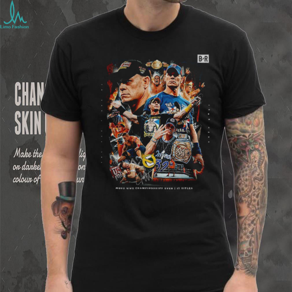 John Cena most WWE Championships ever 17 titles graphic shirt John Cena most WWE Championships ever 17 titles graphic shirt