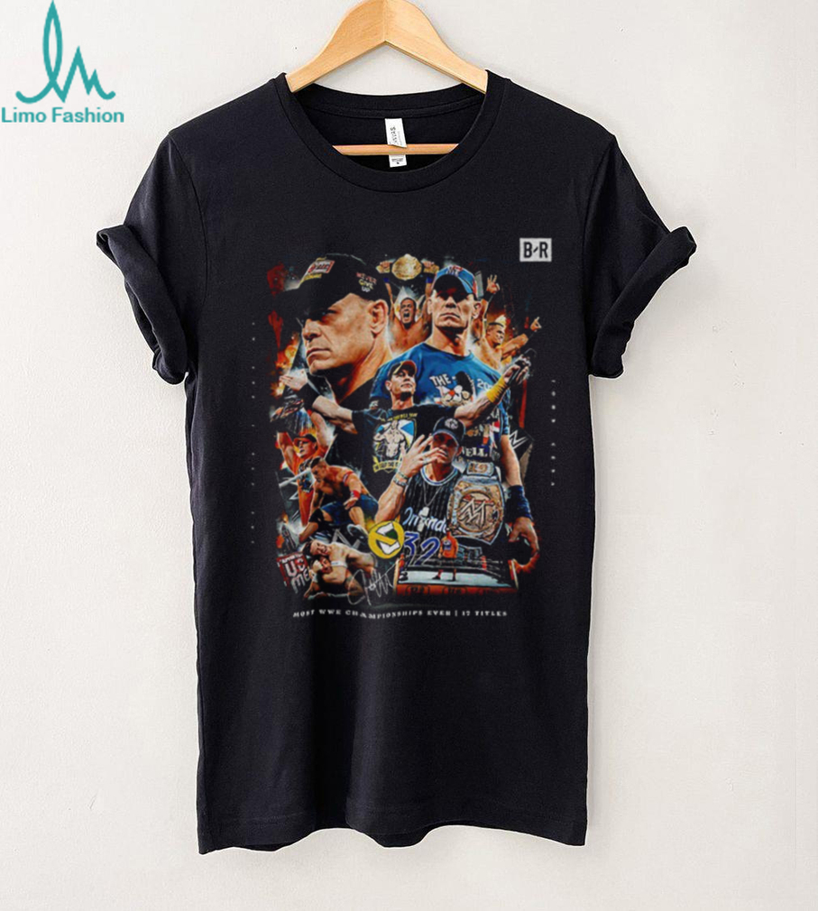 John Cena most WWE Championships ever 17 titles graphic shirt John Cena most WWE Championships ever 17 titles graphic shirt