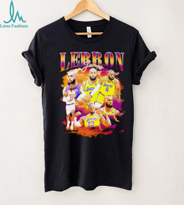 LeBron James Los Angeles Lakers basketball graphic T shirt