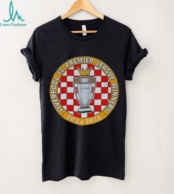 Liverpool FC Premier League Winners 2024 2025 trophy 20 times shirt