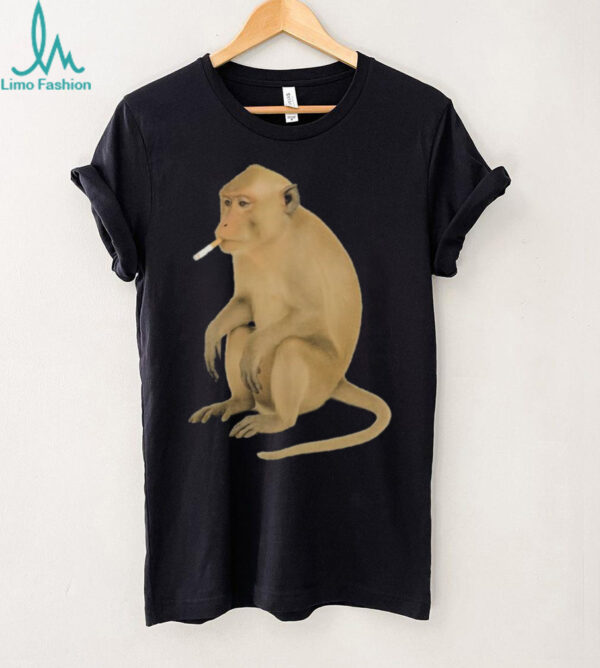 Monkey smoking cigarette shirt