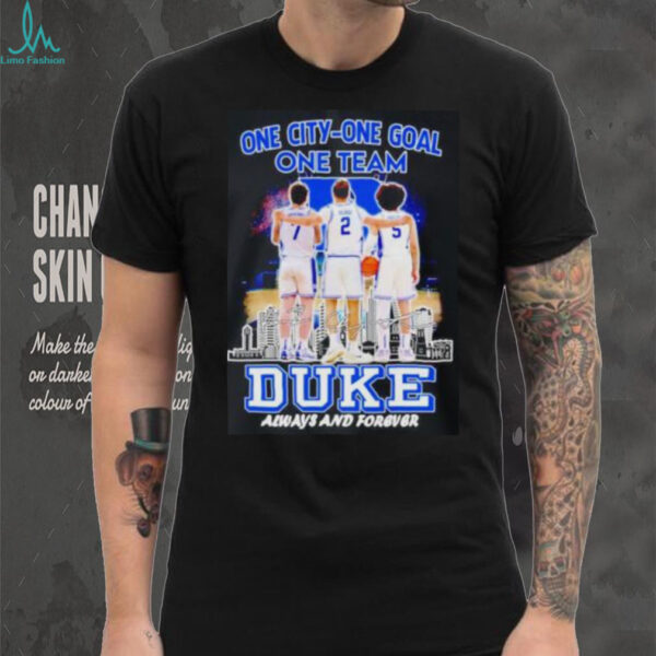 One city one goal one team Duke Blue Devils always and forever signatures shirt