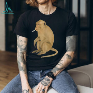 Monkey smoking cigarette shirt