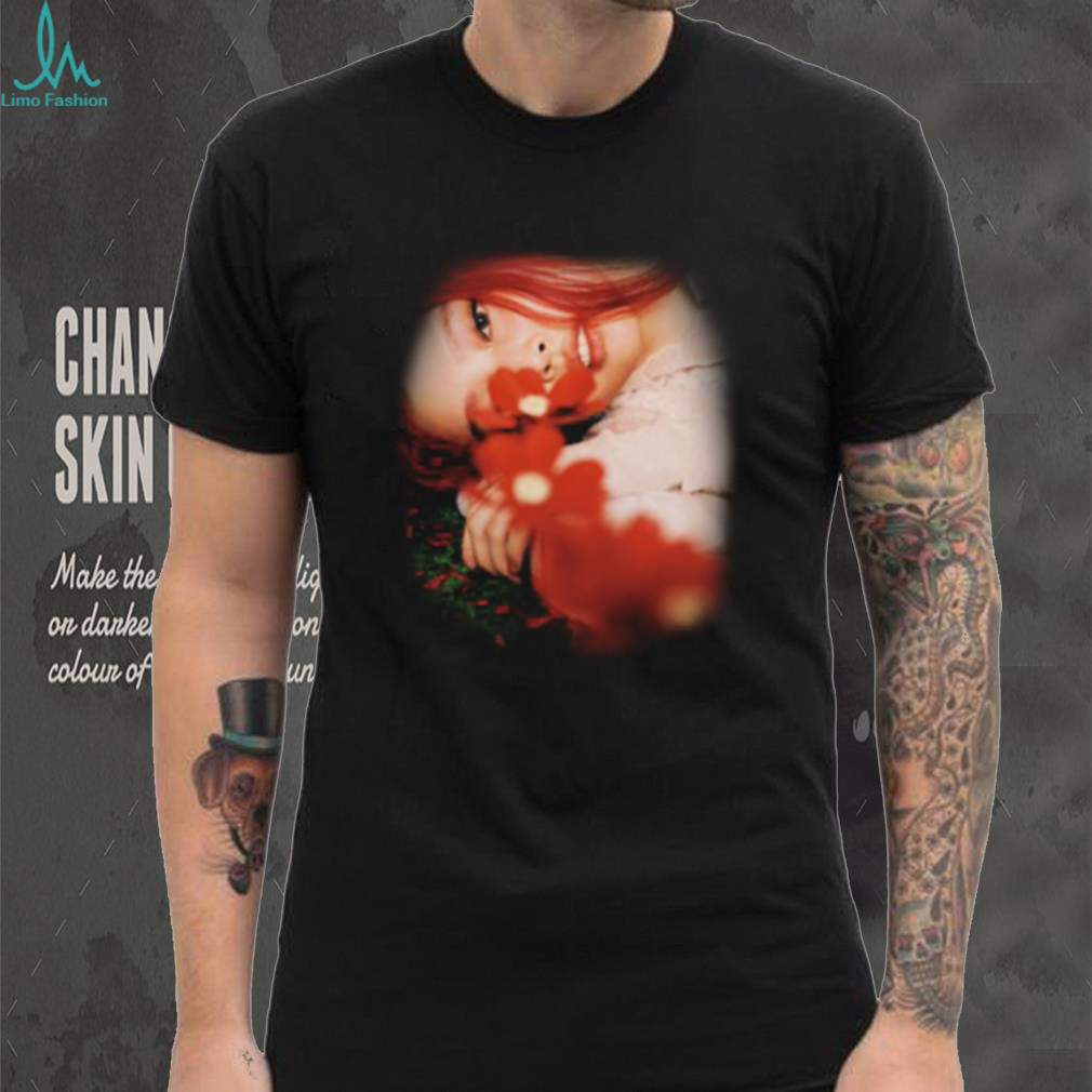 Photo Flower Black T shirt Photo Flower Black T shirt