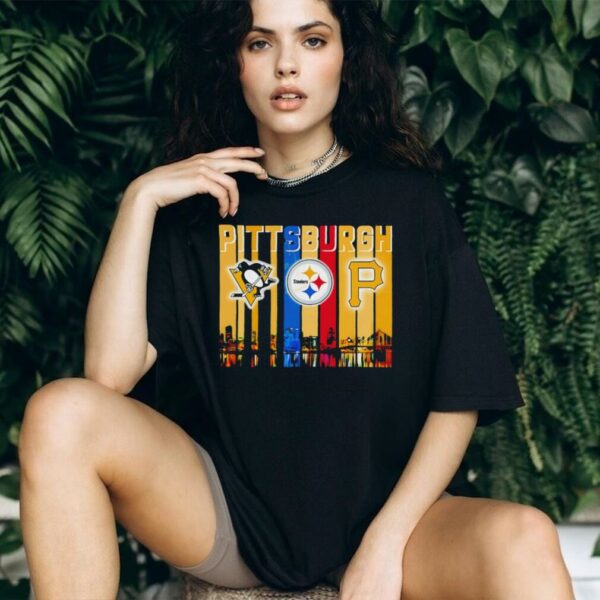 Pittsburgh Penguins x Pittsburgh Steelers x Pittsburgh Pirates night city shirt