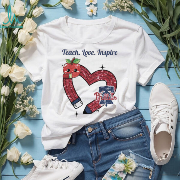 Teach love inspire Phillies pride hoodiee