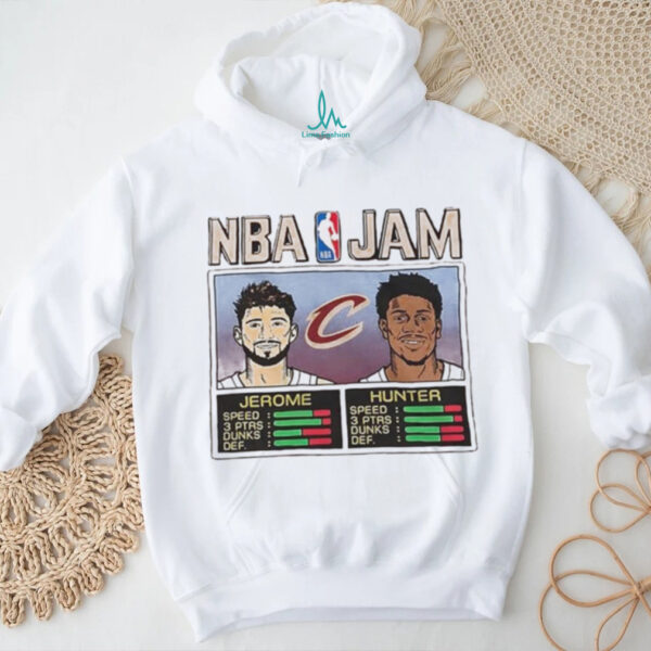 Ty Jerome and De’Andre Hunter NBA Jam Cleveland Cavaliers shirt