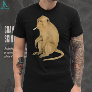 Monkey smoking cigarette shirt