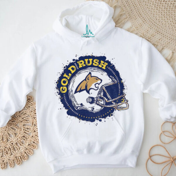 Montana State Bobcats 2025 gold rush football helmet shirt