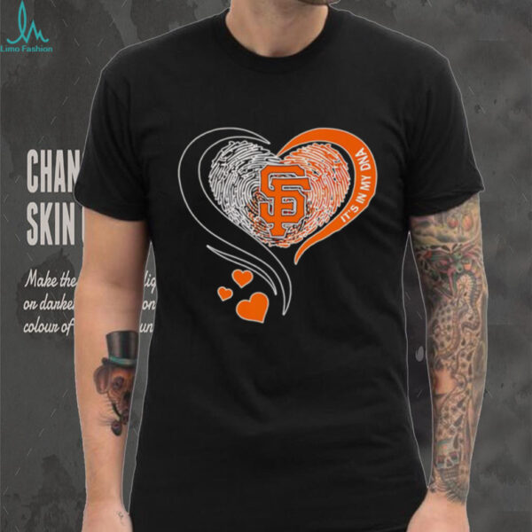 Print finger heart it’s in my DNA San Francisco Giants shirt