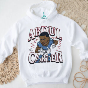 New York Giants Abdul Carter Signature cartoon football player shirt