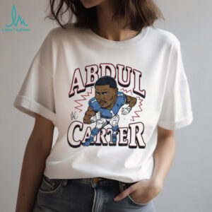 New York Giants Abdul Carter Signature cartoon football player shirt