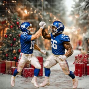New York Giants Victory High Five Ornament