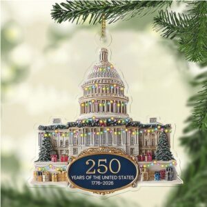 250 Years Anniversary Acrylic Ornament 250 Years United States of America Patriotic 1776–2026 Christmas Ornament