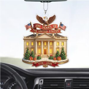 250 Years of America Car 250th Anniversary 1776 2026 Ornament Patriotic 4th of July Ornament