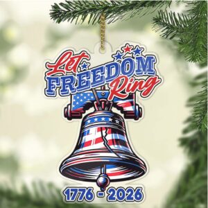 250 Years of America Ornament 1776–2026 Liberty Bell Decoration Patriotic Ornament 250 USA Anniversary Independence Day Gift