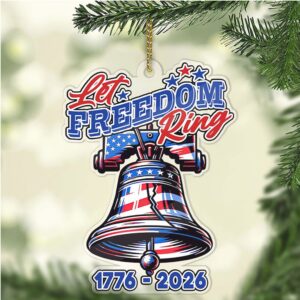 250 Years of America Ornament 1776–2026 Liberty Bell Decoration Patriotic Ornament 250 USA Anniversary Independence Day Gift