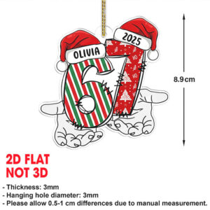 6 7 Six Seven Acrylic Ornament Six Seven Meme Christmas Decoration Gen Z Gift for Teens and Kids 6 7 Six Seven Acrylic Ornament Six Seven Meme Christmas Decoration Gen Z Gift for Teens and Kids