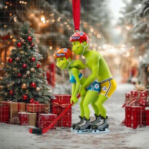 A Playful Twist Acrylic Ornament   Personalized Gift For Sporty Couple