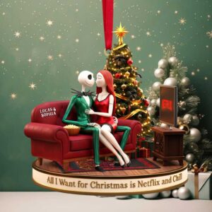 All I Want for Christmas is Netflix and Chill Personalized Christmas Ornament for Couples All I Want for Christmas is Netflix and Chill Personalized Christmas Ornament for Couples