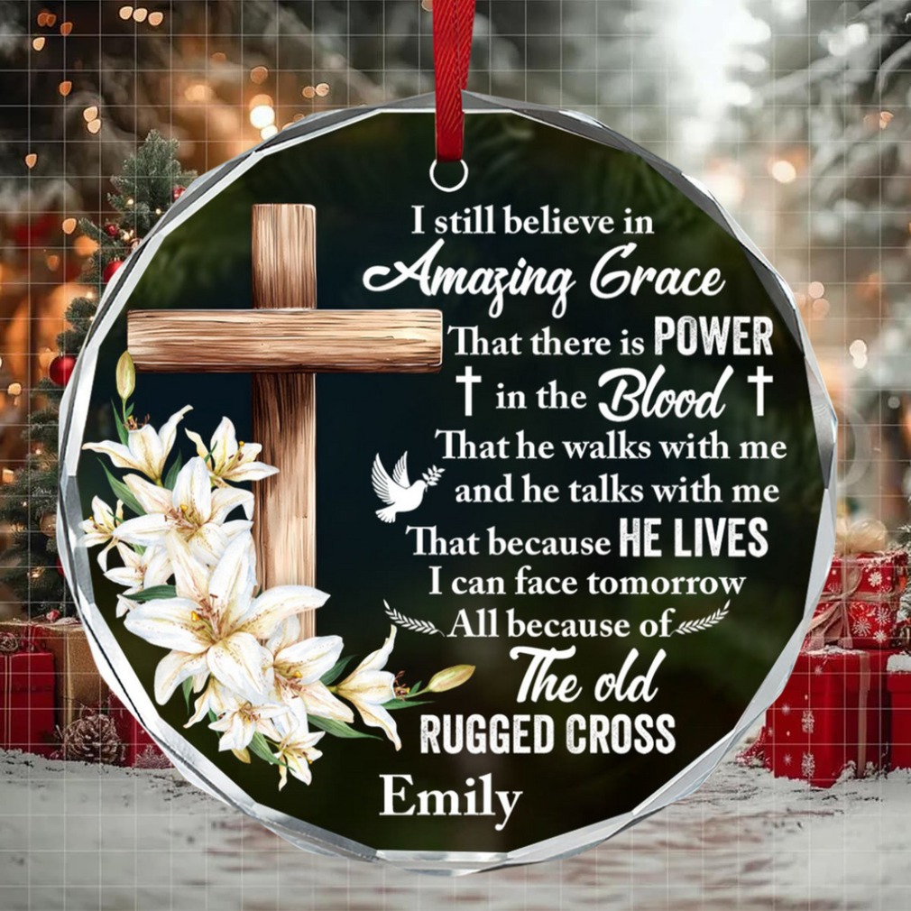 Amazing Grace Personalized Glass Ornament Amazing Grace Personalized Glass Ornament