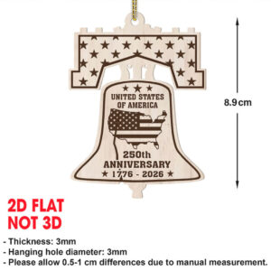 America’s 250th Anniversary Ornament 250th Anniversary United States Wooden Patriotic Ornament America 1776–2026 Gift America’s 250th Anniversary Ornament 250th Anniversary United States Wooden Patriotic Ornament America 1776–2026 Gift