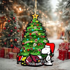 Arizona Cardinals Snoopy Peanuts Custom Christmas Ornament Xmas Tree Decorations