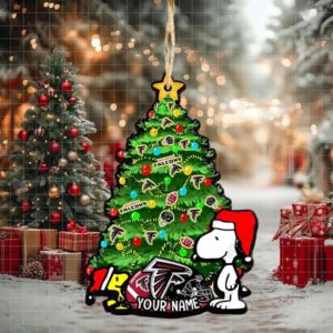 Atlanta Falcons Snoopy Peanuts Custom Christmas Ornament Xmas Tree Decorations