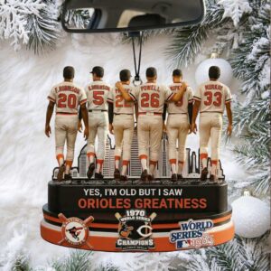 Baltimore Orioles 1970 & 1983 World Series Champions Car Ornament