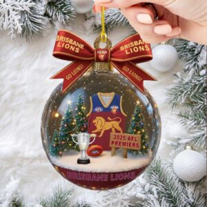 Brisbane Lions Gear Go Lions 2025 Christmas Gift Decoration Limited Acrylic Ornament