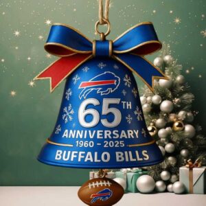 Buffalo Bills 65th Anniversary Bell Ornament