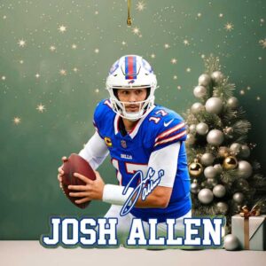 Buffalo Bills Quarterback Josh Allen Holiday Keepsake