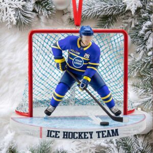Buffalo Sabres Themed Hockey Player Ornament