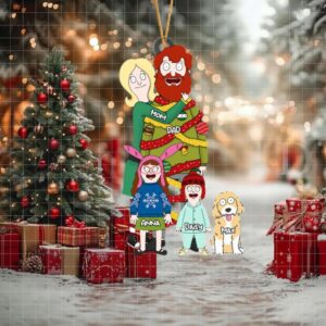 Burger Family Gift For Family  Funny Personalized Acrylic Ornament