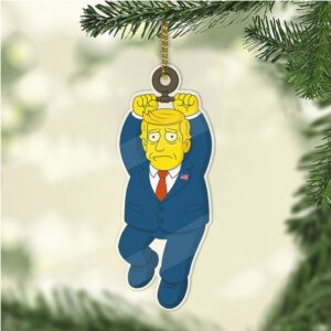 Cartoon Trump Christmas Ornament Simpsons Inspired Trump Christmas Ornament Patriotic Republican Tree Gift Decor