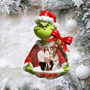 Celebrate Christmas with Family Custom Photo Acrylic Ornament