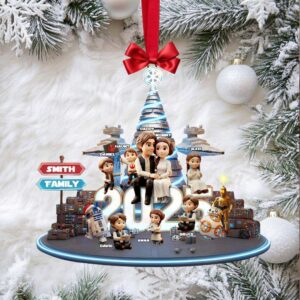 Celebrate Family Joy Personalized Cosmic Guardian Family Christmas Acrylic Ornament Custom Gift for Family Members